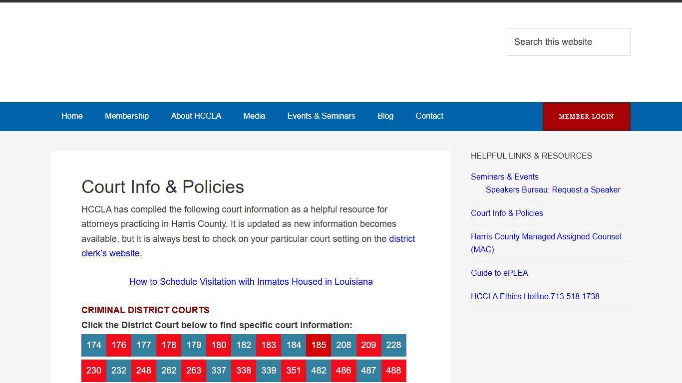 Court Info & Policies